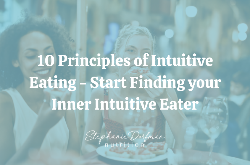 Friends using the 10 principles of intuitive eating to enjoy food together